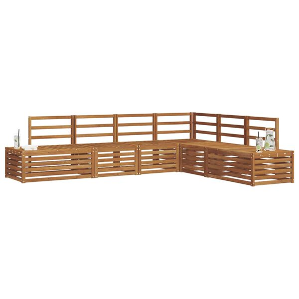 vidaXL Set di divani da esterno 6 Pezzo Naturale