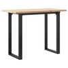 vidaXL Tavolo da Pranzo Telaio a O 100x50x75,5 cm Legno Pino e Acciaio