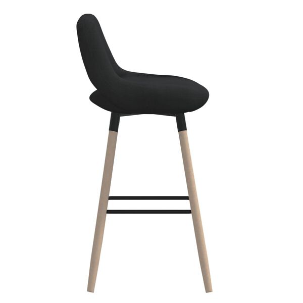 vidaXL Sgabello da Bar Nero in Tessuto