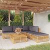 vidaXL Set Divani da Giardino 6 pz con Cuscini Legno Massello di Teak