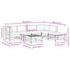 vidaXL Set Divani Giardino 7 pz con Cuscini Legno Massello di Douglas