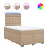 vidaXL Giroletto a Molle con Materasso Cappuccino 120x200cm Similpelle