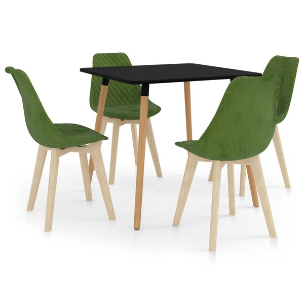 vidaXL Set da Pranzo 5 pz Verde Chiaro