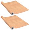 vidaXL Pellicole Autoadesive per Porte 2 pz Ahorn 210x90cm PVC