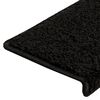 vidaXL Tappetini per scale 10 pz 65x21x4 cm Nero Bordo rettangolare