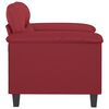 vidaXL Poltrona Rosso Vino 60 cm in Similpelle