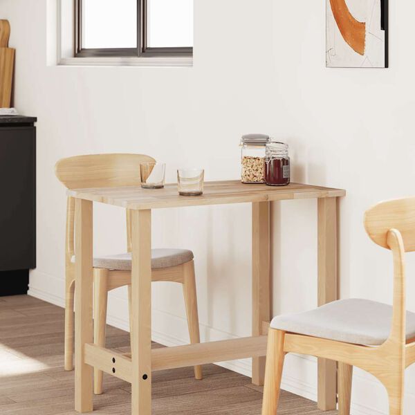 vidaXL Piano Tavolo Rettangolare 80x60x2cm in Legno Massello di Acacia