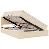 vidaXL Letto con contenitore e materasso Crema 140 x 190 cm Velluto