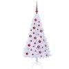 vidaXL Albero di Natale artificiale Bianco 120 cm PVC e Acciaio