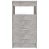 vidaXL Cassettiera Grigio Cemento 40x50x76 cm in Legno Multistrato