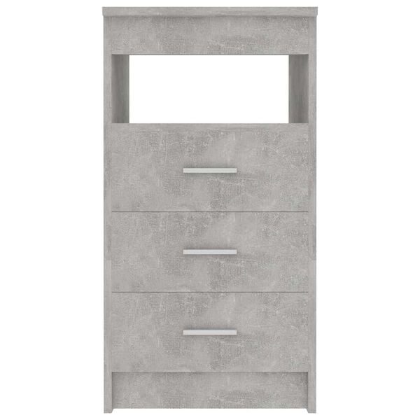 vidaXL Cassettiera Grigio Cemento 40x50x76 cm in Legno Multistrato
