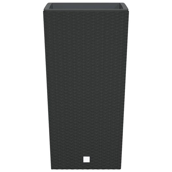 vidaXL Fioriera con Interno Rimovibile Antracite 21 / 49 L PP Rattan
