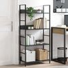 vidaXL Scaffale Libri 4 Ripiani Nero 60x27,6x124,5cm Legno Multistrato