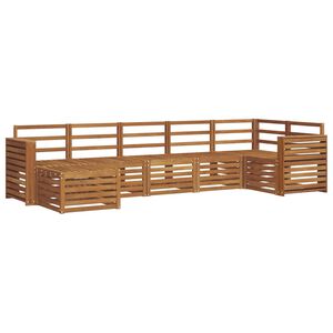 vidaXL Set di divani da esterno 7 pz Naturale