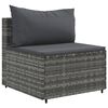 vidaXL Set Divani da Giardino 9 pz con Cuscini in Polyrattan Grigio