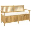 vidaXL Panchina con contenitore con cuscino con porta 148 x 63 x 84 cm