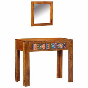 vidaXL Tavolo da Trucco Marrone 90 x 45 x 75 cm