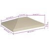 vidaXL Copertura Superiore per Gazebo 310 g/m² 4x3m Beige