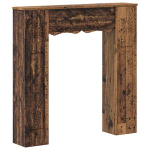 vidaXL Cornice per camino Legno antico 102 x 20 x 102 cm