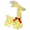 vidaXL Renna di Natale 3D LOVIISA 140 LED Bianco caldo 55 x 22 x 63 cm