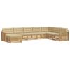 vidaXL Set di divani da esterno 8 pz 7-Posti Bianco e Beige