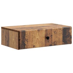 vidaXL Tavolino da Parete Laterale Legno antico 59 x 34,5 x 17 cm