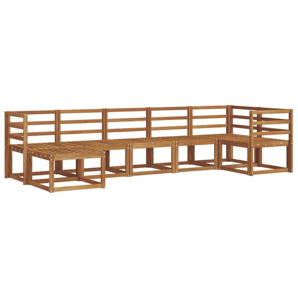vidaXL Set di divani da esterno 7 pcs Naturale