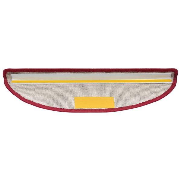 vidaXL Tappetini per scale 20 pz 56x17x3 cm Rossi semicircolari