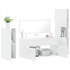 vidaXL Set Mobili da Bagno 4 pz Bianco in Legno Multistrato
