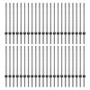 vidaXL Palo della recinzione 44 pcs Grigio 120 cm Acciaio