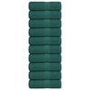 vidaXL Asciugamani da bagno 10 pz FROGN Verde 30x30 cm 100% cotone