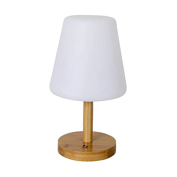 Bo-Camp Lampada da Tavolo LED con Paralume Cambridge Bianca e Marrone