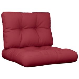 vidaXL Cuscini per Pallet 2 pz Rosso Vino in Tessuto