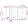vidaXL Cuccia per cani Marrone cerato 90 x 60 x 67 cm Pino massello