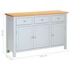 vidaXL Credenza 110x33,5x70 cm in Massello di Rovere