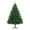 vidaXL Albero di Natale Artificiale Incernierato con Base 180 cm