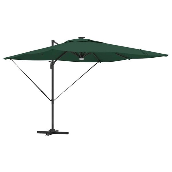vidaXL Parasol Roma Verde 286 x 285 x 270 cm Alluminio e Poliestere