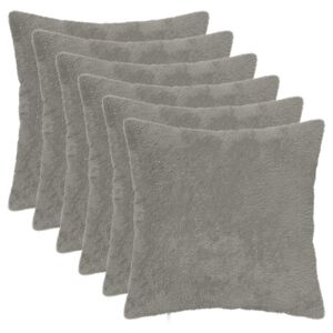 vidaXL Federa 6 pz HEERLEN Grigio Chiaro 30 x 30 cm