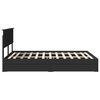vidaXL Letto con Contenitore Nero 150 x 200 cm Legno multistrato