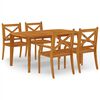 vidaXL Set da Pranzo per Giardino 5 pz in Legno Massello di Acacia