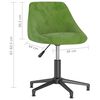 vidaXL Sedie da Pranzo Girevoli 4 pz Verde Chiaro in Velluto