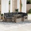vidaXL Set Divano da Giardino 8pz con Cuscini Grigio Chiaro Polyrattan