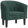 vidaXL Poltrona Cabriolet Verde Scuro in Velluto