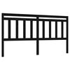 vidaXL Testiera per Letto Nera 206x4x100 cm in Legno Massello di Pino