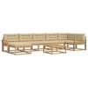 vidaXL Set di divani da esterno 8 pz Bianco e Beige