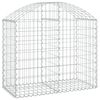vidaXL Cesto Gabbione ad Arco 100x50x80/100 cm Ferro Zincato