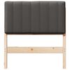 vidaXL Testiera imbottita Marrone e grigio scuro 80 cm Pino massello