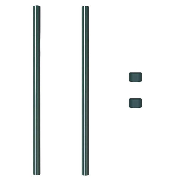 vidaXL Pali per Recinzione 2 pcs Verde 110 cm