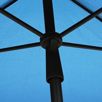 vidaXL Ombrellone da Giardino con Palo 210x140 cm Azzurro