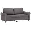 vidaXL Divano a 2 Posti Grigio 140 cm in Similpelle
